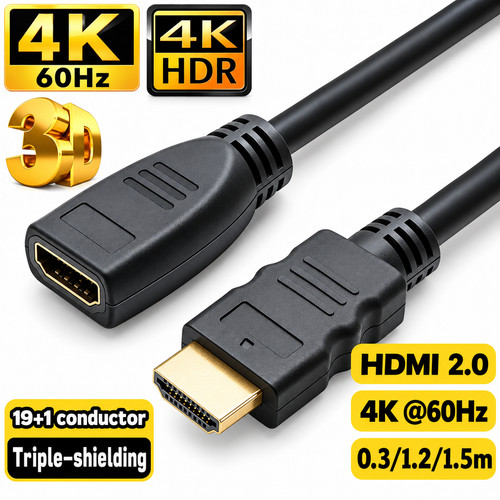 Hdmi extension cable male - male, plug